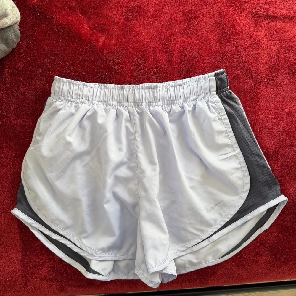 Nike Women's White and Black Athletic Shorts